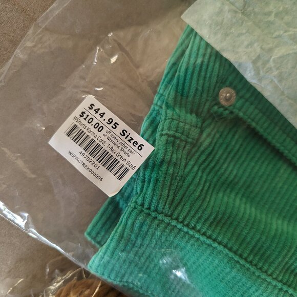 Ghanda Women's Cord Shorts Green - Picture 7 of 9